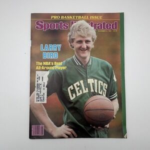 Vintage 1981 Sports Illustrated Magazine Nov 9 Larry Bird Celtics NBA Softcover